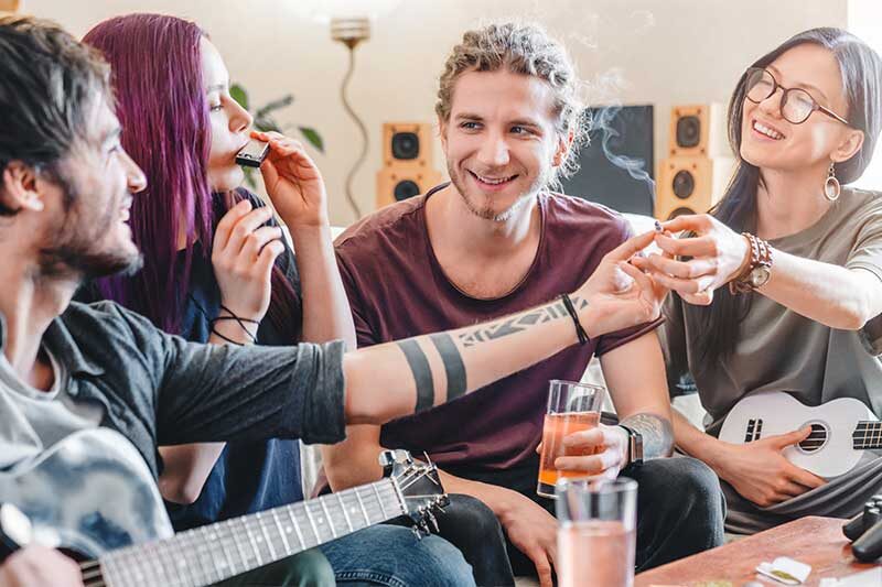 | Terrapin Care Station marijuana dispensary colorado - people enjoying a joint